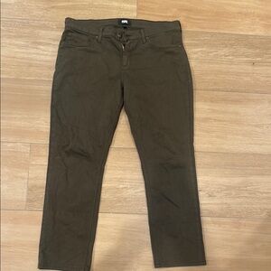 Paige Federal dark olive pants size 34